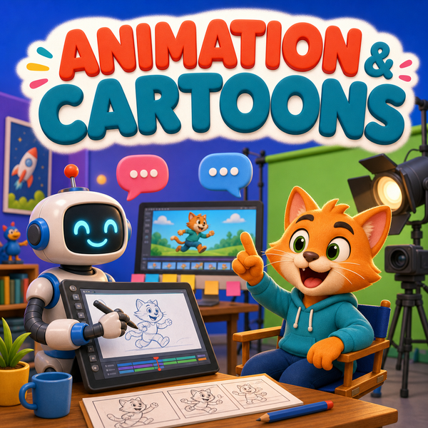 Animation & Cartoons AI image prompts collection