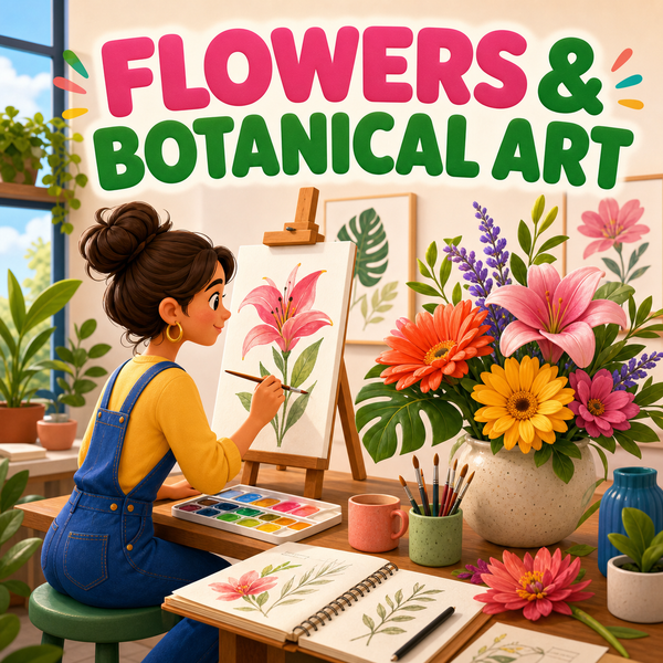 Flowers & Botanical Art AI image prompts collection