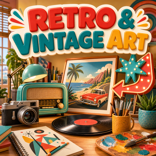 Retro & Vintage Art AI image prompts collection