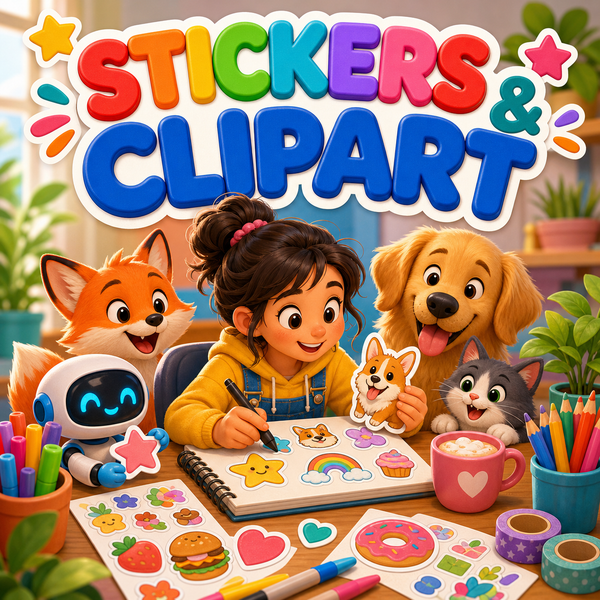 Stickers & Clipart AI image prompts collection