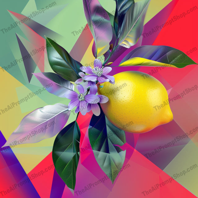 Vibrant Fruit and Floral Art AI MidJourney Image Prompt, 8791 Florals, midjourney, vibrant, digital painting, colorful, fruit, floral, geometric patterns, bold, lively, dynamic, eye-catching, art, decor, modern, tropical, bright, fruit art, floral art, nature, contemporary, abstract, Midjourney, Ai, Ai Image Prompt, Image Prompt, Prompt