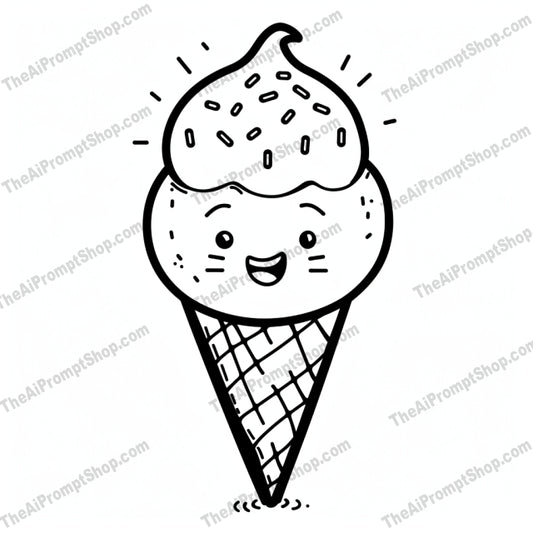 Cute Kawaii Doodle AI MidJourney Image Prompt, 9626 Animals, midjourney, kawaii, doodle, cute, illustration, ice cream, cupcake, sun, cat, basket, line art, black and white, simple, whimsical, adorable, fun, childlike, innocent, playful, food, animal, character, Midjourney, Ai, Ai Image Prompt, Image Prompt, Prompt