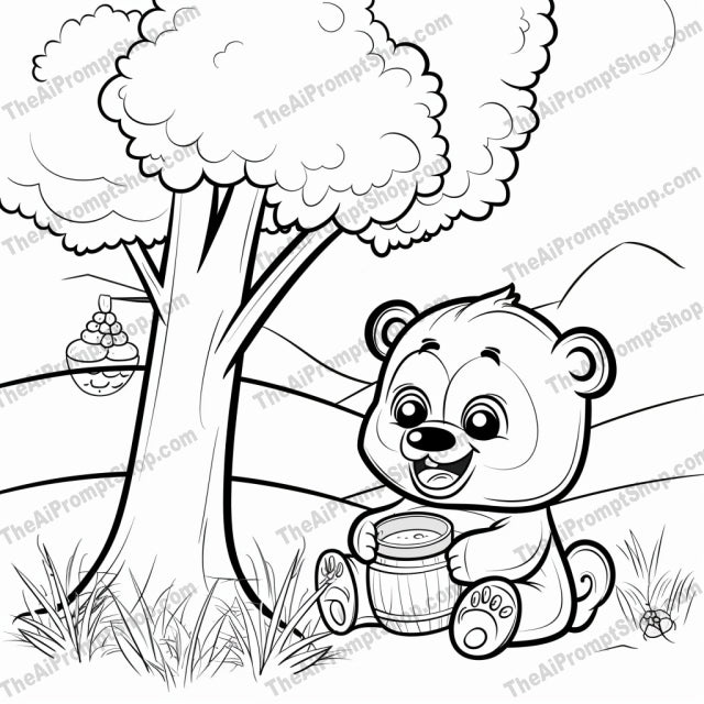 Cute Animal Coloring Page AI MidJourney Image Prompt, 8737 Coloring Pages, midjourney, cute, animal, coloring, page, bear, elephant, cat, turtle, kids, illustration, cartoon, drawing, fun, playful, adorable, nature, line art, black and white, activity, childrens art, Midjourney, Ai, Ai Image Prompt, Image Prompt, Prompt