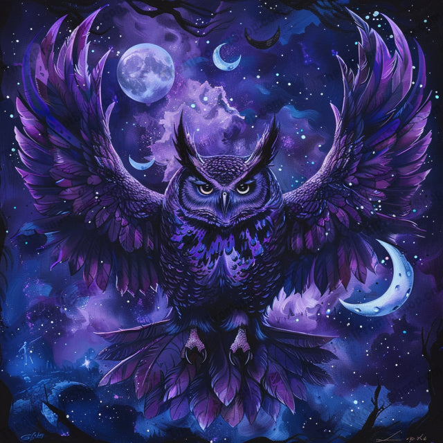 Mystical Nocturnal Animal Art AI MidJourney Image Prompt, 8451