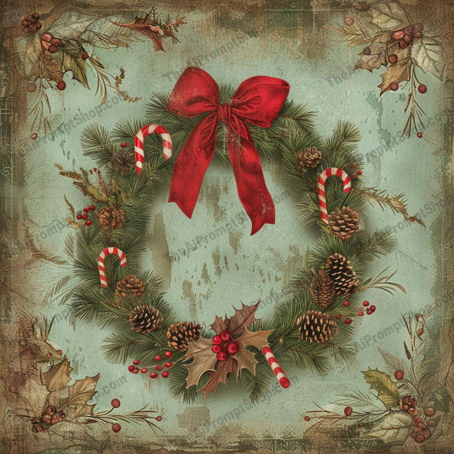 Vintage Christmas Artwork AI MidJourney Image Prompt, 8411