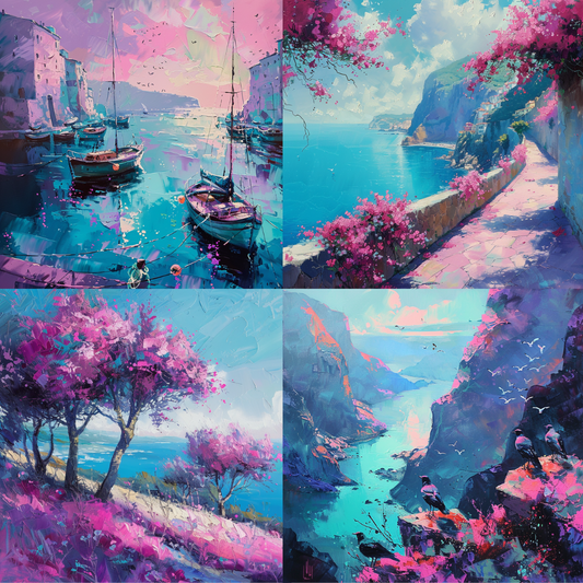 AI MidJourney Image Prompt, Vibrant Brushwork, 4747