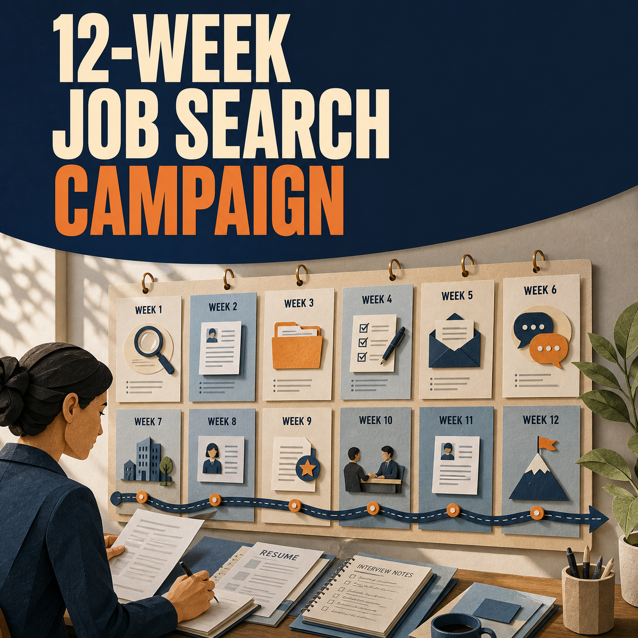 12-Week Job Search Campaign | AI Workflow Toolkit cover for planning the project