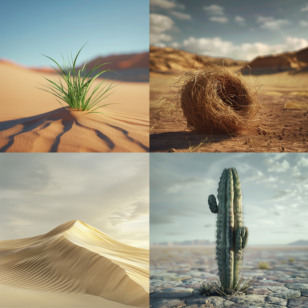 AI MidJourney Image Prompt, Desert Textures, 4752