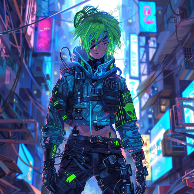 Cyberpunk Futuristic Fashion AI MidJourney Image Prompt, 8921 Clothing, Fashion & Accessories, midjourney, cyberpunk, futuristic fashion, neon lights, detailed outfits, advanced technology, vibrant cityscape, urban future, sci-fi attire, futuristic characters, high tech clothing, cyber city, dystopian fashion, urban skyline, hyper tech, cyber warriors, tech aesthetics, urban neon, sci-fi armor, future metropolis, tech noir, Midjourney, Ai, Ai Image Prompt, Image Prompt, Prompt