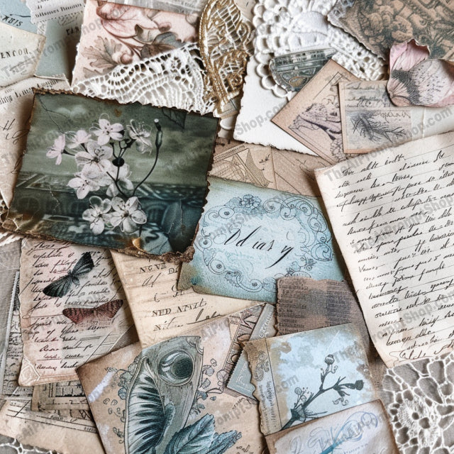 Vintage Scrapbook Background AI MidJourney Image Prompt, 8720 Patterns & Wallpapers, midjourney, vintage, scrapbook, background, collage, antique, papers, lace, floral, embellishments, handwritten, letters, nostalgic, romantic, timeless, crafting, digital, background, aged, decor, artistic, memory, Midjourney, Ai, Ai Image Prompt, Image Prompt, Prompt