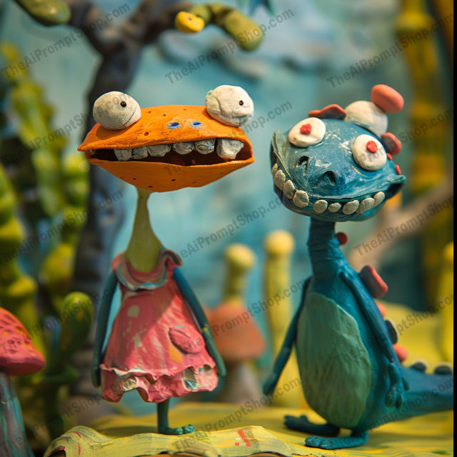 AI MidJourney Image Prompt, Claymation Curiosities, 5143