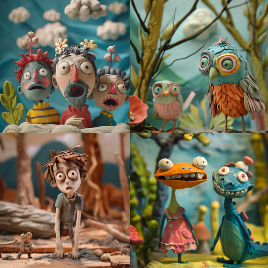 AI MidJourney Image Prompt, Claymation Curiosities, 5143