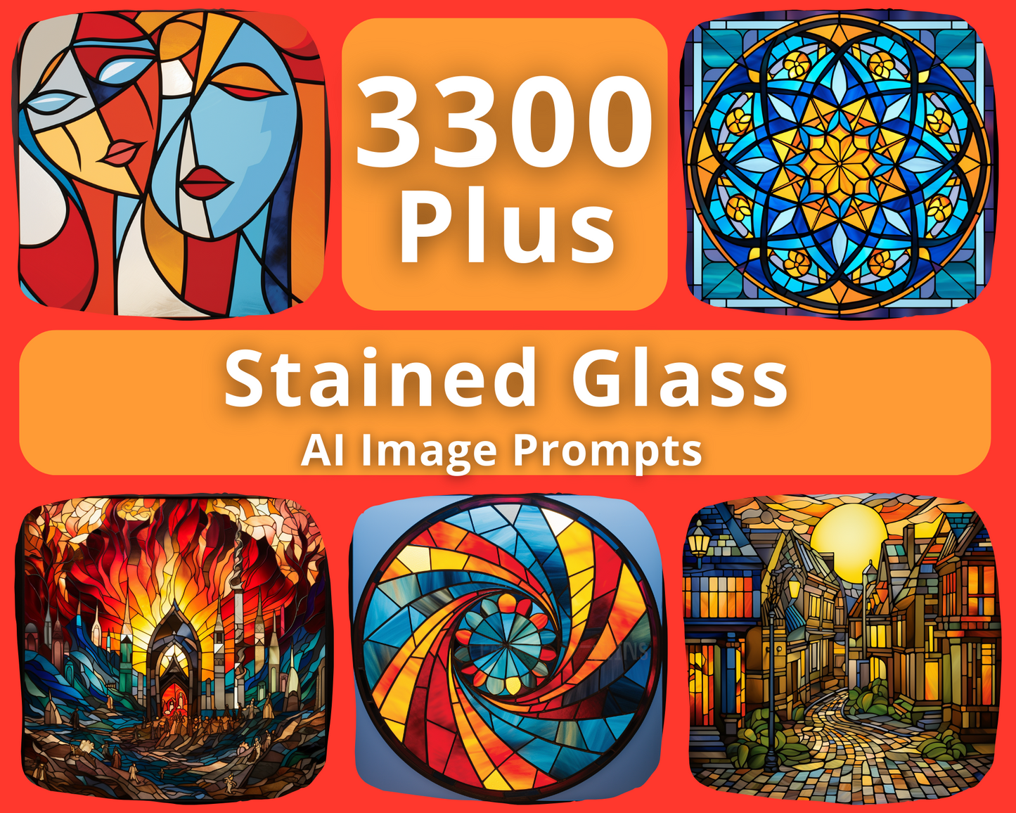 AI Image Prompts for Stained Glass Art