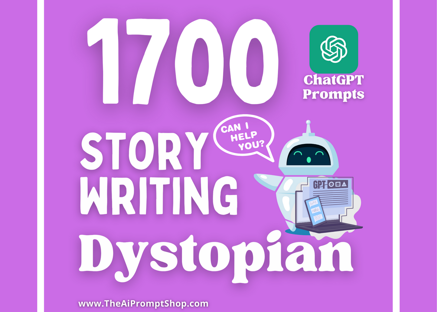 ChatGPT Prompts | Dystopian Story Writing | AI | Digital Download | Chat GPT Prompts