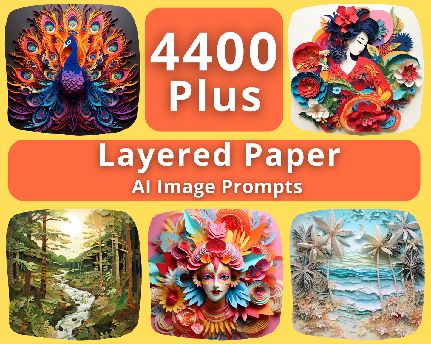 AI Image Prompts for Layered Paper Art