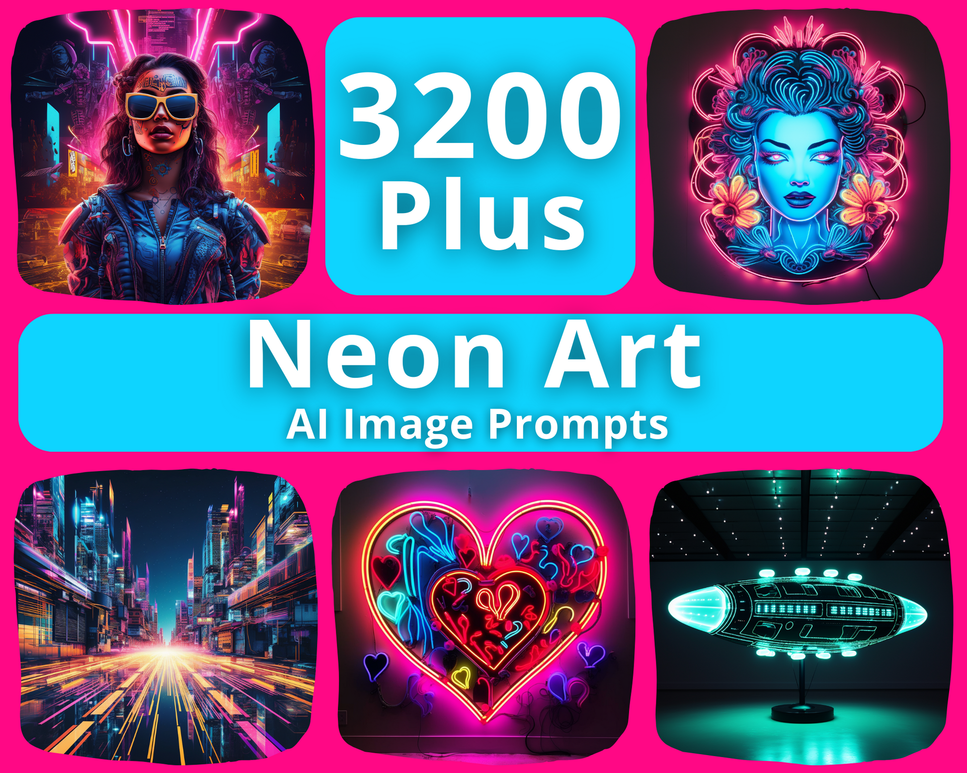 AI Image Prompts for Neon Art