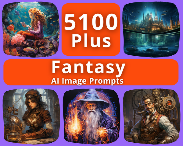 For fantasy art in a magical style created from an AI image prompt.