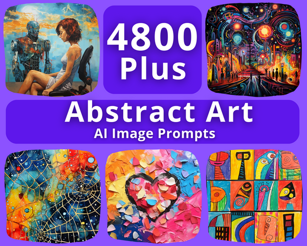For abstract art in a colorful style created from an AI image prompt.