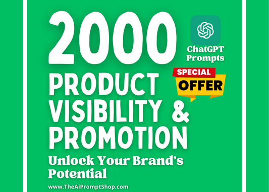 ChatGPT Prompts | Visibility  Promotion Marketing | AI | Digital Download | Chat GPT Prompts