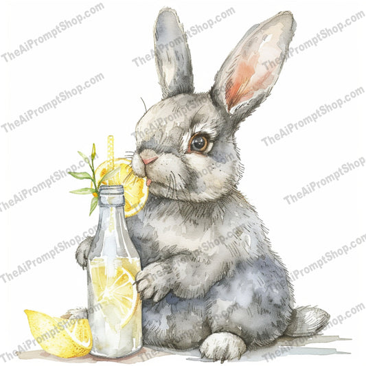 Cute Animals with Bottled Drinks AI MidJourney Image Prompt, 9480 Animals, midjourney, cute animals, bottle drinks, watercolor, illustration, whimsical, charming, rabbit, kitten, reindeer, penguin, light-hearted, endearing, playful, fun, art, decorative, animal art, painting, drink theme, adorable, Midjourney, Ai, Ai Image Prompt, Image Prompt, Prompt