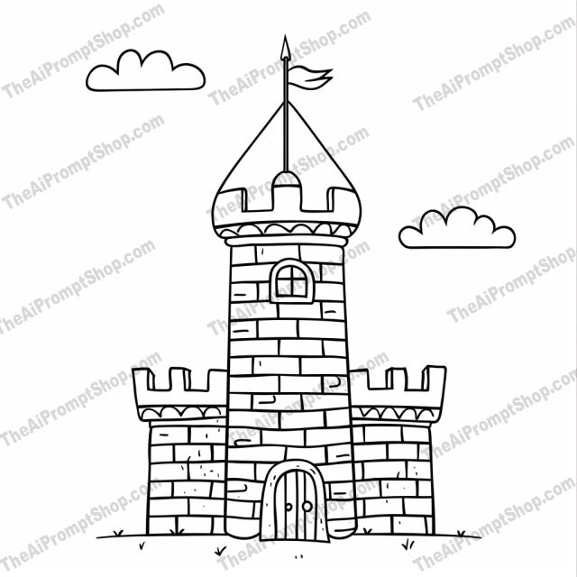 Country Scenery Coloring Page AI MidJourney Image Prompt, 9124 Coloring Pages, midjourney, coloring page, country scenery, stone bridge, medieval tower, windmill, wooden cabin, detailed background, line work, picturesque landscape, printable coloring sheet, stress relief, art therapy, adult coloring book, kids coloring, rustic charm, nature, outdoor, architecture, relaxation, creative activity, Midjourney, Ai, Ai Image Prompt, Image Prompt, Prompt