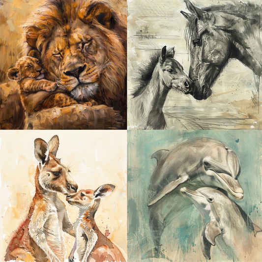 AI MidJourney Image Prompt, Intimate Wildlife Sketches. 4944Animal family bonds, Aquatic playfulness, Charcoal strokes, chat gpt, chat gpt prompts, chatgpt, chatgpt prompts, Earthy tones, Equestrian affection, Gentle repose, Mammalian warmth, midjourney, Nature's embrace, Parental tenderness, Storybook Illustrations, Wildlife sketches
