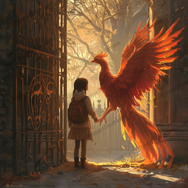 AI MidJourney Image Prompt, Mythical Companions, 4930