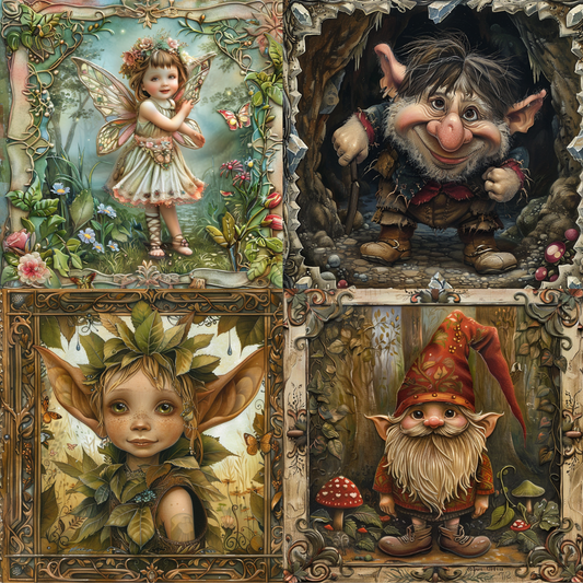 Whimsical Forest Creatures AI MidJourney Image Prompt, 8071