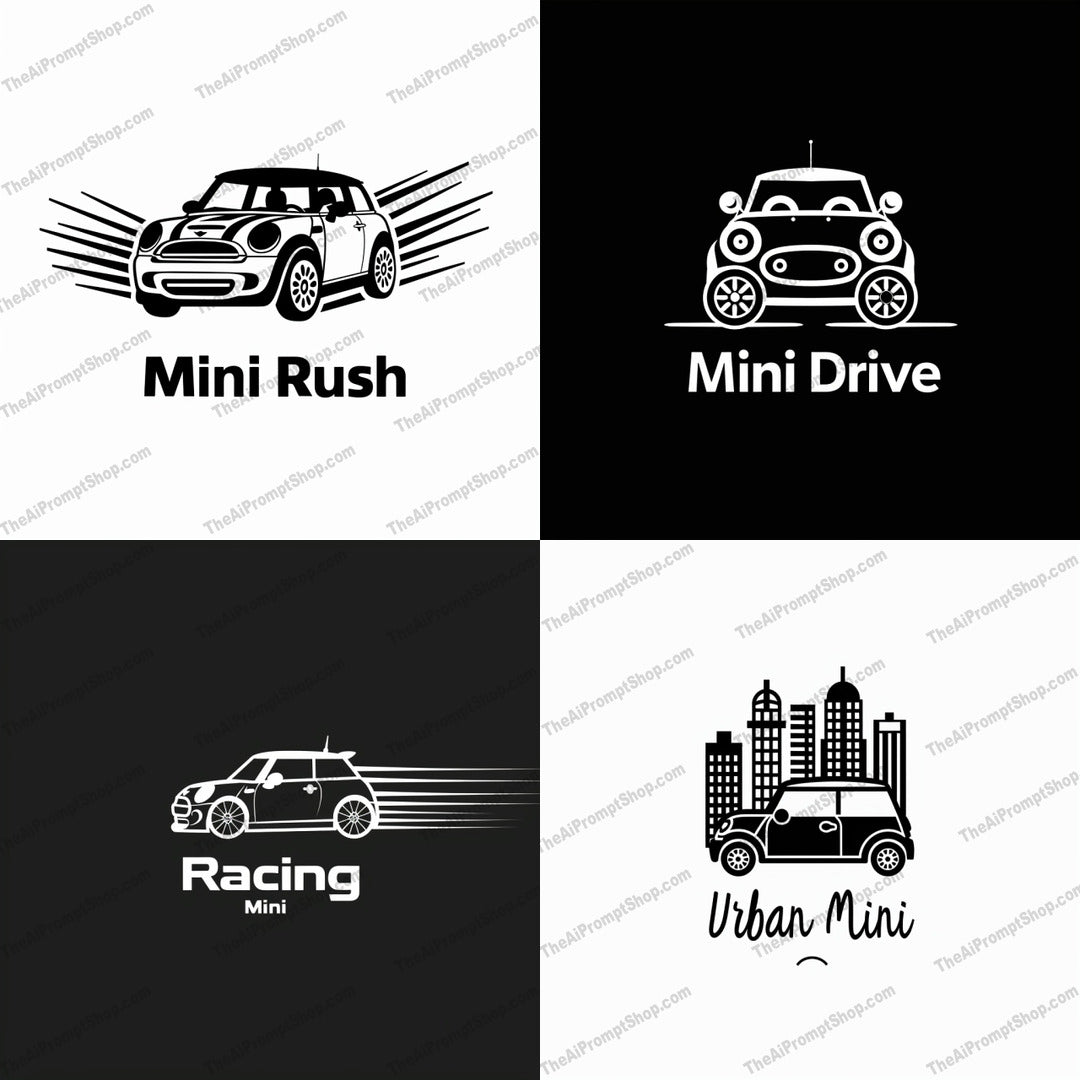 Mini Cooper Illustration AI MidJourney Image Prompt, 8776 Game Assets, midjourney, Mini Cooper, car illustration, urban car, racing car, line art, modern design, stylish car, automobile art, vehicle illustration, dynamic car, cityscape, speeding car, urban lifestyle, compact car, cool car, car graphic, monochromatic design, automotive art, Mini car art, iconic car, Midjourney, Ai, Ai Image Prompt, Image Prompt, Prompt