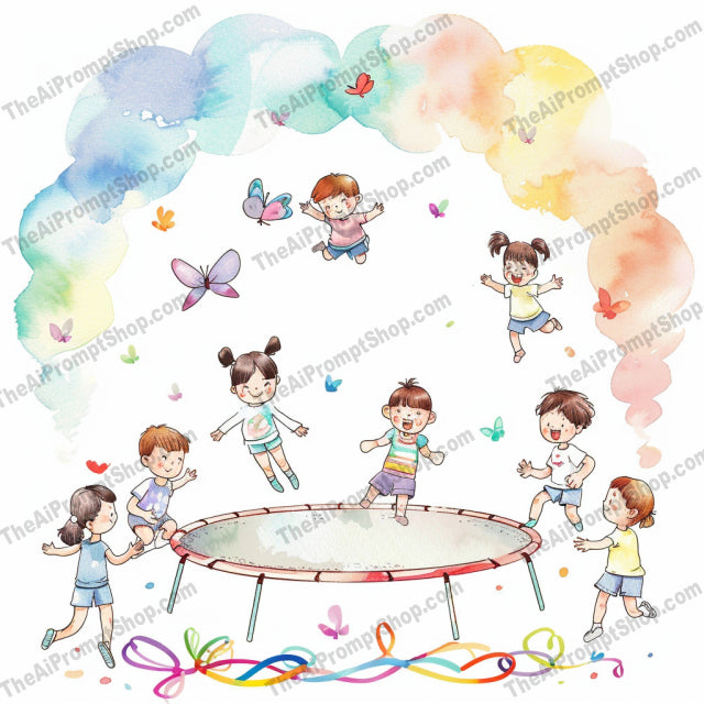 Joyful Children's Play AI MidJourney Image Prompt, 8998 Animation & Cartoons, midjourney, children, play, joy, vibrant, illustration, whimsical, fun, kids, activities, happy, smiles, lively, art, colorful, outdoor, indoor, cartoon, playtime, excitement, energy, Midjourney, Ai, Ai Image Prompt, Image Prompt, Prompt