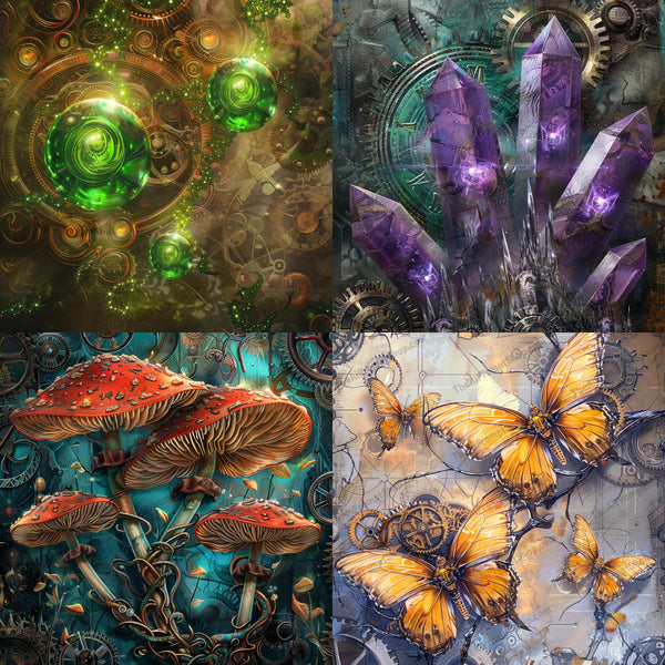 Steampunk fantasy illustration created from an AI image prompt.