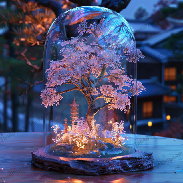Enchanted Bonsai Tree Art AI MidJourney Image Prompt, 8894 Landscapes & Paintings, midjourney, bonsai, illuminated, glass dome, magical, whimsical, fantasy, serene, enchanted, tree art, glowing, tranquility, beautiful, miniature tree, ethereal, night scene, mystical, glowing tree, enchantment, nature, serenity, Midjourney, Ai, Ai Image Prompt, Image Prompt, Prompt