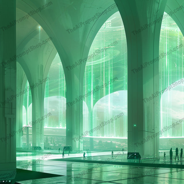 Ethereal Architectural Fantasy AI MidJourney Image Prompt, 8388