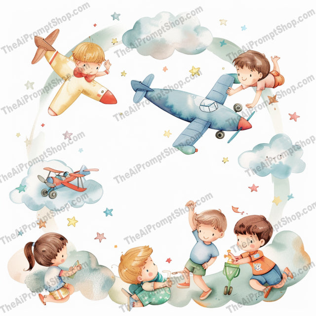 Joyful Children's Play AI MidJourney Image Prompt, 8998 Animation & Cartoons, midjourney, children, play, joy, vibrant, illustration, whimsical, fun, kids, activities, happy, smiles, lively, art, colorful, outdoor, indoor, cartoon, playtime, excitement, energy, Midjourney, Ai, Ai Image Prompt, Image Prompt, Prompt