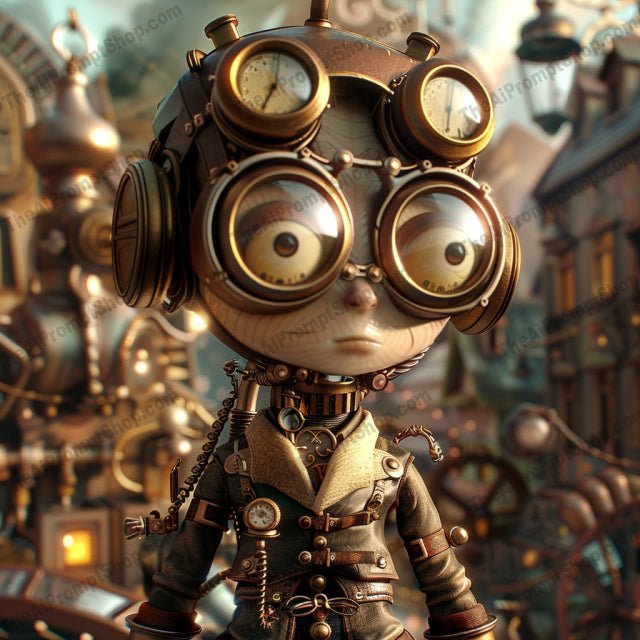 AI MidJourney Image Prompt, Steampunk Reveries, 5142