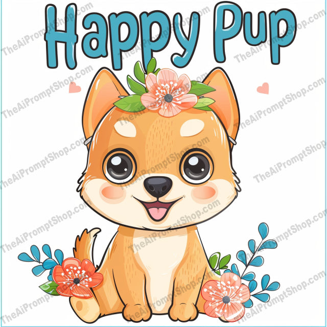 Cute Puppy Cartoon Art AI MidJourney Image Prompt, 8763 Animals, midjourney, cute, puppy, cartoon, dog, illustration, adorable, playful, happy, art, kawaii, animal, breed, sweet, joyful, funny, love, smiling, heartwarming, whimsical, charming, Midjourney, Ai, Ai Image Prompt, Image Prompt, Prompt