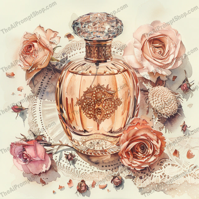 Vintage Perfume Bottles AI MidJourney Image Prompt, 9069 Mockups - Products, midjourney, vintage, perfume, bottles, ornate, intricate, classic, luxury, detailed, illustration, decorative, antique, elegant, perfumer, glass, victorian, retro, collector, aromatic, aesthetic, designer, Midjourney, Ai, Ai Image Prompt, Image Prompt, Prompt