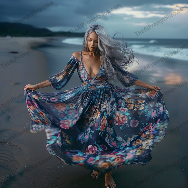 Ethereal Beach Fashion AI MidJourney Image Prompt, 9097 Landscapes & Paintings, midjourney, beach fashion, ethereal, elegant, graceful, flowy dresses, coastal style, dreamy, serene, tranquil, beautiful, summer fashion, chic, bohemian, ocean, seaside, model, artistic, romantic, sunset, nature, Midjourney, Ai, Ai Image Prompt, Image Prompt, Prompt