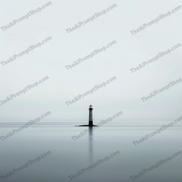 Serene Minimalist Landscape AI MidJourney Image Prompt, 9258 Landscapes & Paintings, midjourney, landscape, minimalist, serene, tranquil, lighthouse, tree, boat, pier, misty, calm, solitude, soft tones, peaceful, ambiance, nature, water, reflection, fog, quiet, harmony, Midjourney, Ai, Ai Image Prompt, Image Prompt, Prompt