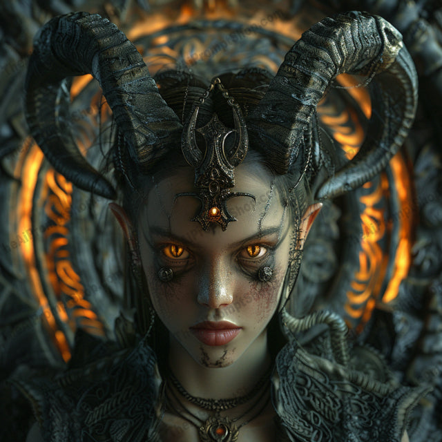 AI MidJourney Image Prompt, Gothic Siren Portraits, 4835