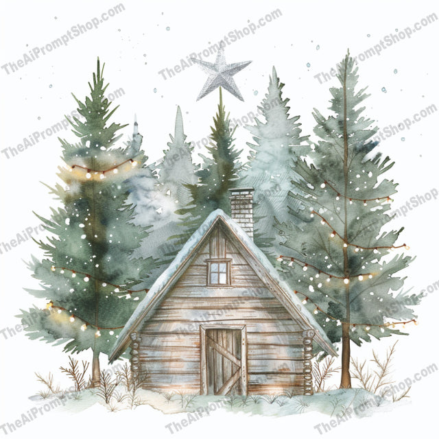 Rustic Christmas Scenes AI MidJourney Image Prompt, 9190 Holidays, midjourney, Rustic Christmas, holiday scene, wooden cabin, nativity scene, festive, rustic, cozy, warm tones, decorative, pine trees, snow, lanterns, angels, barn, star, traditional, winter, countryside, holiday decor, Christmas decorations, Midjourney, Ai, Ai Image Prompt, Image Prompt, Prompt