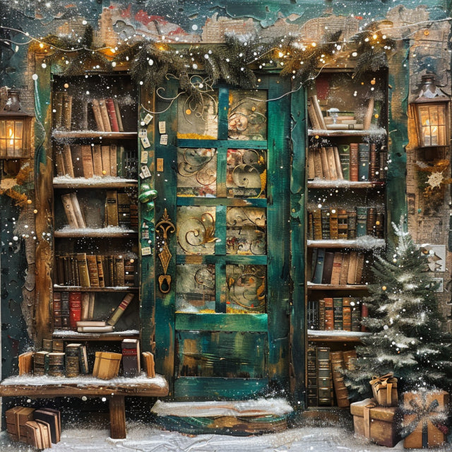 Winter Wonderland Doorsteps AI MidJourney Image Prompt, 9051 Holidays, midjourney, winter, Christmas, doorsteps, festive, holiday, snow, lights, decoration, enchanting, magical, warm, welcoming, pine, wreath, books, bakeries, pine cones, wooden houses, rustic, cozy, Midjourney, Ai, Ai Image Prompt, Image Prompt, Prompt