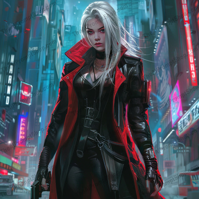 Cyberpunk Futuristic Fashion AI MidJourney Image Prompt, 8921 Clothing, Fashion & Accessories, midjourney, cyberpunk, futuristic fashion, neon lights, detailed outfits, advanced technology, vibrant cityscape, urban future, sci-fi attire, futuristic characters, high tech clothing, cyber city, dystopian fashion, urban skyline, hyper tech, cyber warriors, tech aesthetics, urban neon, sci-fi armor, future metropolis, tech noir, Midjourney, Ai, Ai Image Prompt, Image Prompt, Prompt