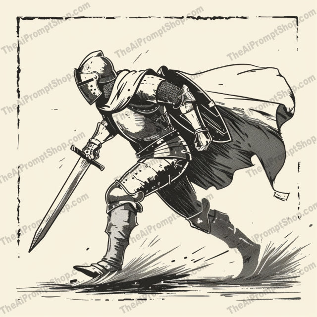 Dynamic Character Art AI MidJourney Image Prompt, 9198 Character Art, midjourney, illustration, character art, knight, robot, werewolf, running man, dynamic, action, motion, black and white, art, sketch, expressive, creative, design, ink drawing, comic style, adventure, heroic, fantasy, Midjourney, Ai, Ai Image Prompt, Image Prompt, Prompt