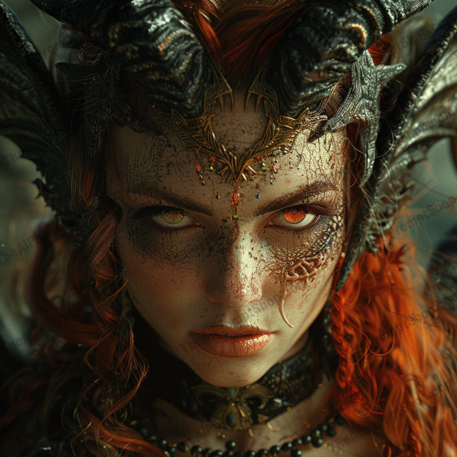 AI MidJourney Image Prompt, Gothic Siren Portraits, 4835