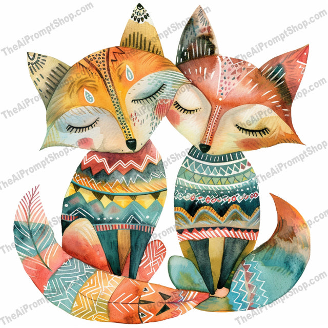 Boho Animal Art AI MidJourney Image Prompt, 8950 Animals, midjourney, boho, watercolor, animals, ethnic patterns, tribal, illustration, elephants, foxes, rabbits, turtles, whimsical, decor, art, colorful, intricate designs, bohemian, patterns, boho animals, creative art, unique designs, ethnic art, decorative, hand-painted, artistic, Midjourney, Ai, Ai Image Prompt, Image Prompt, Prompt