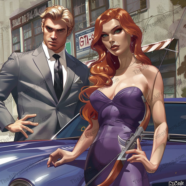 Character Art with Vehicles and Weapons AI MidJourney Image Prompt, 9516 Character Art, midjourney, Character Art, Vehicles, Weapons, Stylized Art, Bold Colors, Dramatic, Intense, Dynamic Poses, Vibrant, Intricate Details, Cinematic, Strong Personalities, Motorcycle, Guns, Swords, Fashionable Clothing, Action, Modern, Urban, Individuals, Midjourney, Ai, Ai Image Prompt, Image Prompt, Prompt