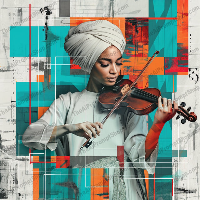 Abstract Cultural Portraits AI MidJourney Image Prompt, 9323 Portraits & People, midjourney, abstract, cultural, portraits, geometric, patterns, modern, traditional, heritage, contemporary, art, vibrant, dynamic, cultural scenes, modern art, abstract art, multicultural, dance, painting, violin, drumming, colorful, Midjourney, Ai, Ai Image Prompt, Image Prompt, Prompt