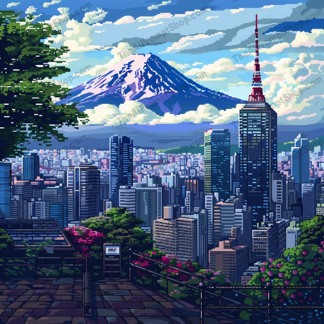 AI MidJourney Image Prompt, Pixel Panorama Tour, 4711