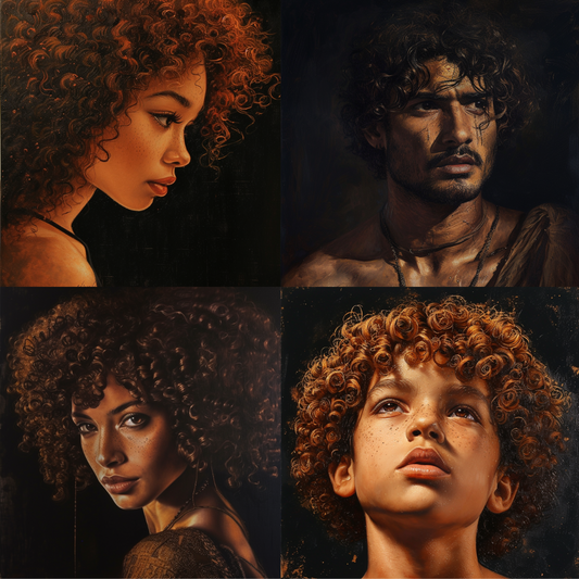 Curly Tales AI MidJourney Image Prompt, Character Art, 4248